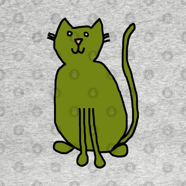 Green Cat by ellenhenryart
